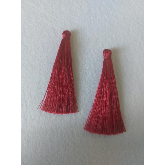 Кисточки декоративные 6,5 см цв.бордовый, цена за 1 шт